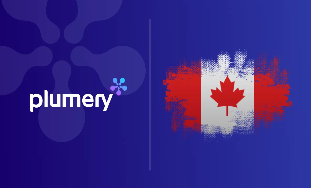 Plumery wordmark beside the Canadian flag