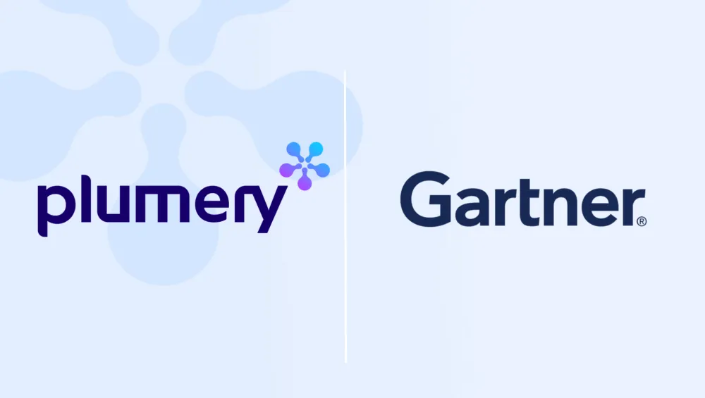 Plumery and Gartner logos side by side